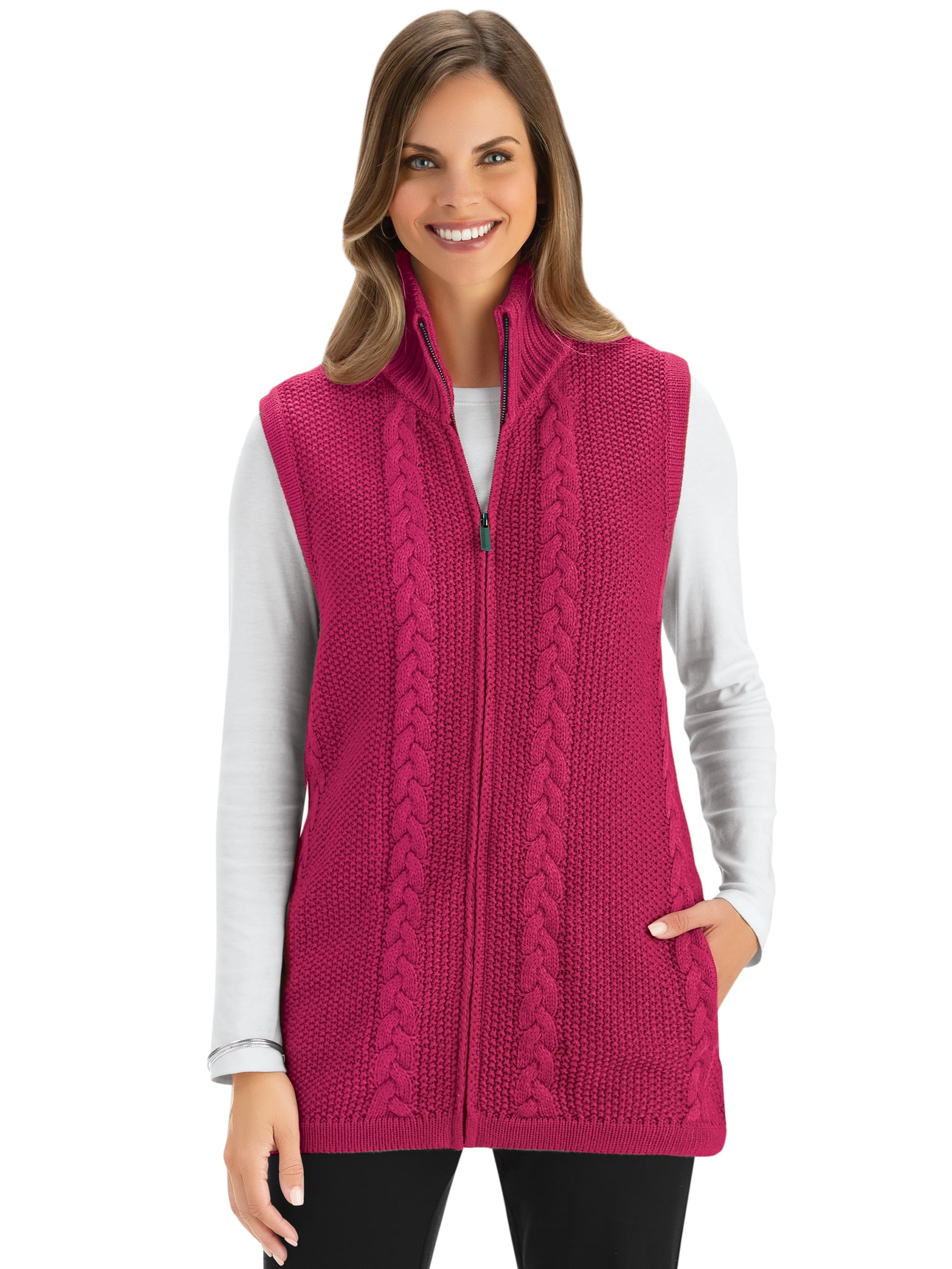 cable knit sweater vest womens