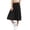 Black, variant on Women's Dress Pants High Elastic Waistband Wide Leg Palazzo Gaucho Tie dye Capri Pants Skirt Plus Size Trousers