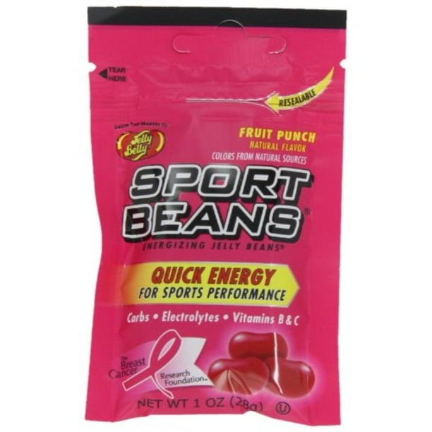 jelly belly sport beans, fruit punch energizing jelly beans, 1ounce