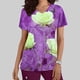 thumbnail image 2 of Vestido Corto para las Mujeres con Cuello en V Imprimir Manga Corta Bolsillo Enfermera Top, Poliéster Ligero para el Hogar Diario Y Desgaste Casual, 2 of 9