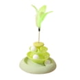 thumbnail image 4 of Rodillo de Juguete para Gato jinwen con Pista de Bolas y Pluma Verde, 4 of 8