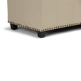 thumbnail image 5 of Amelia 33 inch Wide Transitional Storage Ottoman Bench in Satin Cream Vegan Leather, 5 of 11
