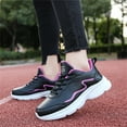 thumbnail image 2 of NOKIO Women'S Modern Sports Sneakers Ladies Shoes Solid Color Fashion Leather Lace-up Flat Heel Round Head Sneakers Women's Slip On Breathable Walking Tennis Shoes Casual Sneakers for Gym Travel Work, 2 of 9