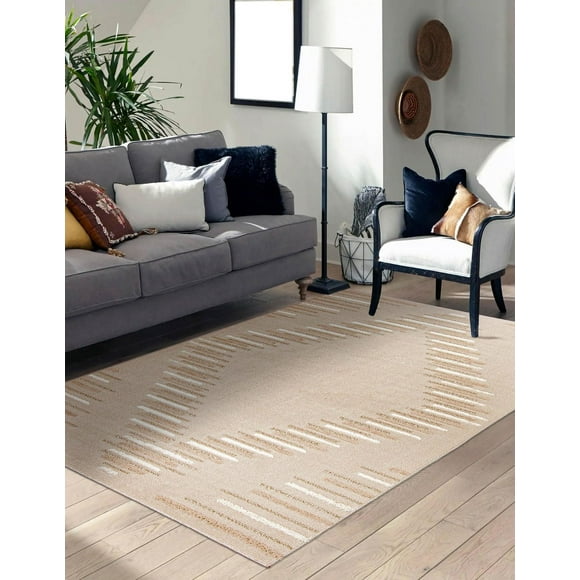 Tapis ECARPET Style Jute pour Chambre à Coucher, Salon, Salle à Manger Collection Santee
