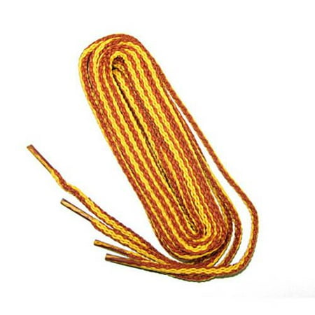 yellow and brown boot laces