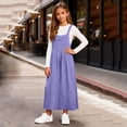 thumbnail image 6 of Ruyang Girls Overall Dresses Spaghetti Strap Sleeveless Maxi Dress Flowy A-Line Beach Vacation Casual Dress for Kids, 6 of 9
