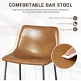 thumbnail image 6 of Vitesse 30 inch PU Faux Leather Counter Bar Height Stools with Back, 6 of 8