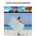 thumbnail image 5 of Blue Green Towel Set of 3, Soft Microfiber Bath Towels, Hand Towel, Washcloths, Grid Checkered Plaid Gingham Lattice Trellis Quick-Dry Absorbent Towels for Bathroom Kitchen Hotel Beach Gym Spa, 5 of 7