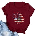 thumbnail image 4 of IROINNID July 4th Tops for Women Round Neck T-Shirt Casual Loose Tops Blouse Short Sleeve Tops July 4th, 4 of 5