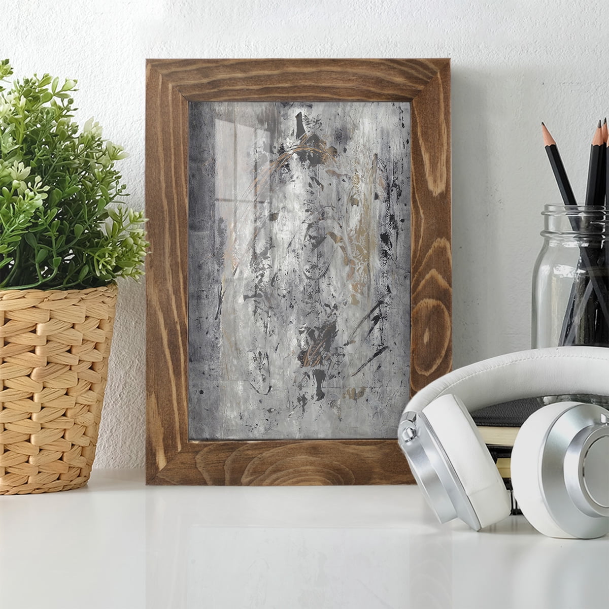 Ancient Marks II - Framed Print w/glass - Walnut