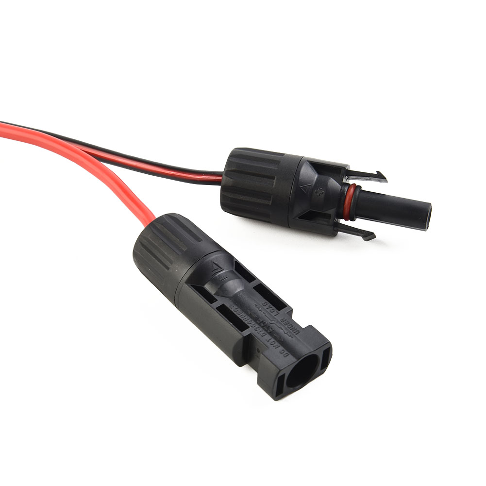 Solar Panel Extension Cable, 10 AWG 6 ft Power Cord with MC 4 Connectors, Red and Black, 1-Pack