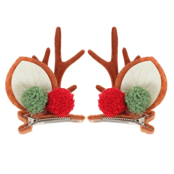 OGITUDE 1 Pair of Christmas Hair Clip Cute Reindeer Antlers Ears Hair Clips Antlers Headdress Hairpin
