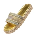 thumbnail image 2 of Crunowin Women's Breathable Slippers, Mesh Upper Open Toe Summer Casual Beach Style Gold, 2 of 9