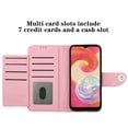 thumbnail image 2 of Faux Leather Wallet Case Compatible with Samsung Galaxy A05 | Classic Wrist Strap Flip Case | Ultra Slim Card Slots Stand Function Shockproof Phone Cover for Samsung Galaxy A05 - Pink, 2 of 7
