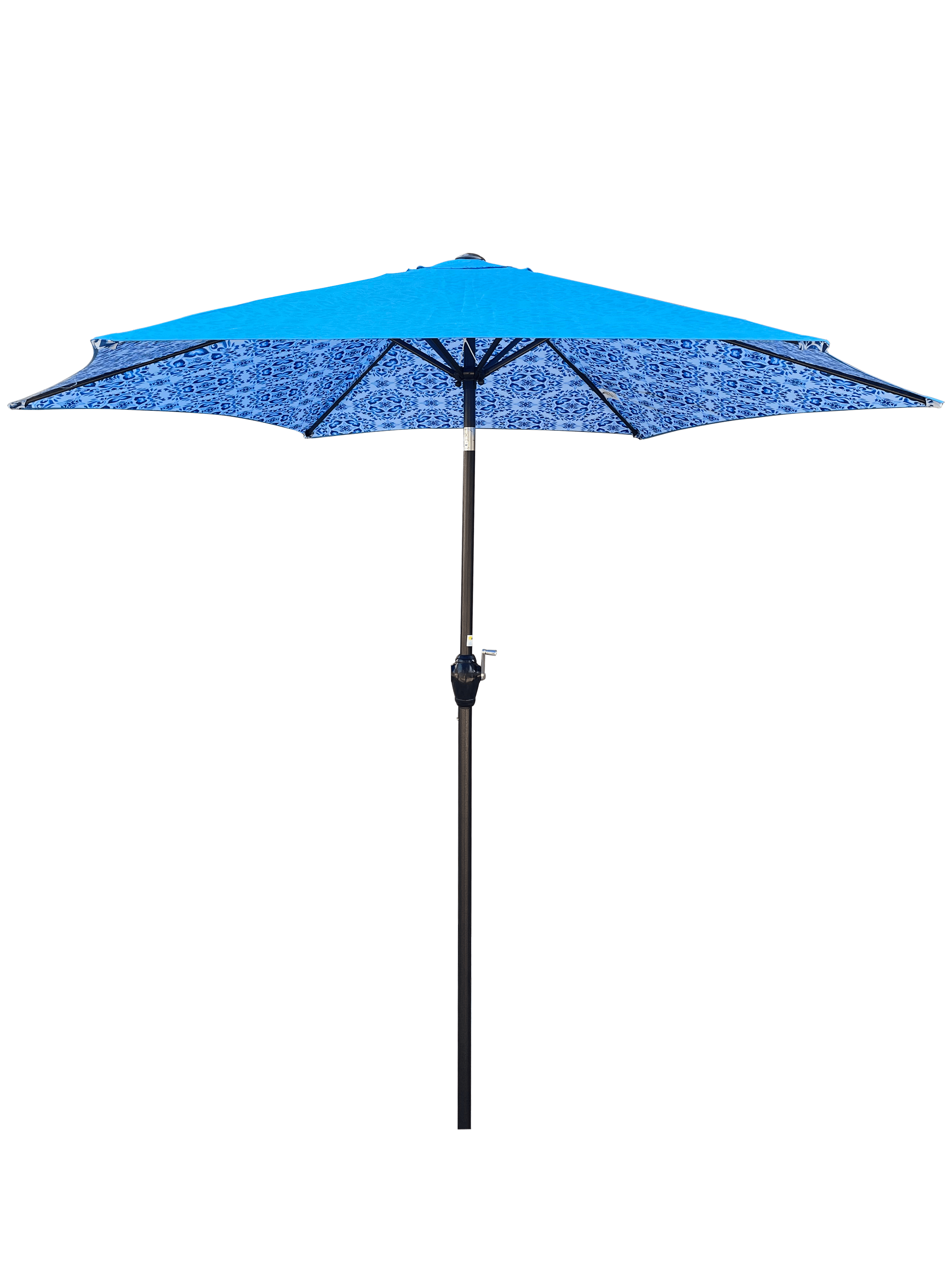 9 FT Umbrella, Ice Pattern + Blue