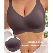 MINTREUS Bras for Women Supportive Wireless Push Up Bras Comfort No Underwire Full Coverage Seamless