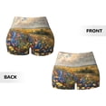 thumbnail image 5 of Lsque Vibrant Wildflower Meadow Pattern High Waisted Biker Shorts for Women-Tummy Control Fitness Athletic Workout Running Yoga Gym Shorts,Moisture-Wicking-XX-Large, 5 of 9