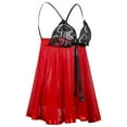 thumbnail image 4 of FhsagQ Lingerie Ensembles pour Femmes Grande Taille Sans Entrejambe Lingerie en Dentelle pour Femmes sous-Vêtements Corset Imprimé Tenue de Nuit Pyjama Robe Ensembles de Lingerie pour Femmes Sans Entrejambe Rouge Lingerie pour Femmes Résille Noir XXXXXL, 4 of 4