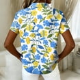 thumbnail image 5 of Hawaiian Shirts for Women 2026 Tropical Floral Short Sleeve Button Down Aloha Luau Beach Tops Yellow XL, 5 of 5