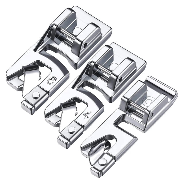 20Pcs Sewing Machine Feet Rolled Hem Foot Rolled Hem Foot Presser Foot 3MM/4MM/6MM For Sewing Machine Sewing Accessories ,Ultimate Precision Stitching