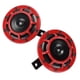 thumbnail image 4 of Par de bocinas de 12 V, color rojo, compacto, súper tono, explosión fuerte, 139‑170 DB, universal, para motocicleta y automóvil, 4 of 12