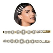 Kitsch Pearl Bobby Pins, Pearl Hair Pins for Women, Decorative Hair Accessories, 2pc