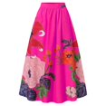 thumbnail image 5 of Summer Maxi Skirts for Women 2026 A-Line Elastic High Waist High Waisted women holiday skirt with Pocket Summer Outfit, 5 of 5