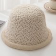 thumbnail image 5 of CoCopeaunts Reversible Bucket Hats Roll-up Brim Lamb Wool Fisherman Hat for Women Autumn Winter Fashionable Warm Basin Hat, 5 of 8