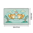 thumbnail image 4 of ZICANCN Smiling Romantic\r\nFoxes Area Rugs Doormat , Facecloth Non-Slip Floor Mat Rug for Living Room Kitchen Sink Area Indoor Outdoor Entrance 36"x24", 4 of 9