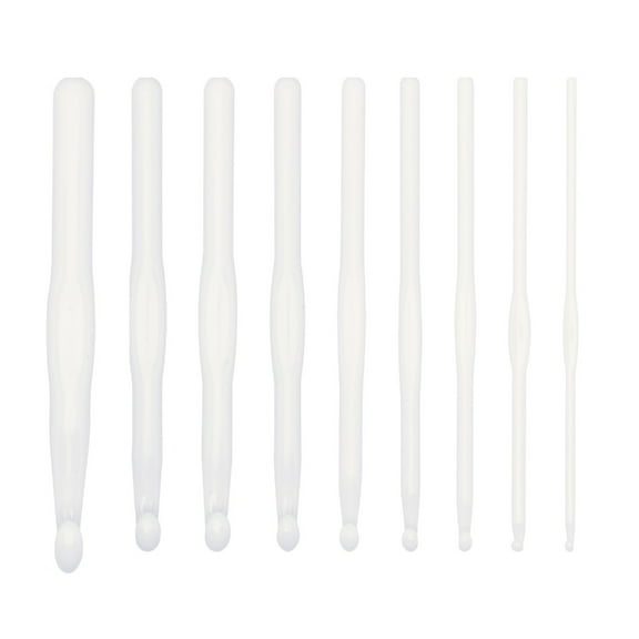 9Pcs Acrylics Crochet Hook Ergonomic Handle Crochet Hook Beginner Crochet Hook Set for Crocheting Knitting 3mm-10mm 12mm