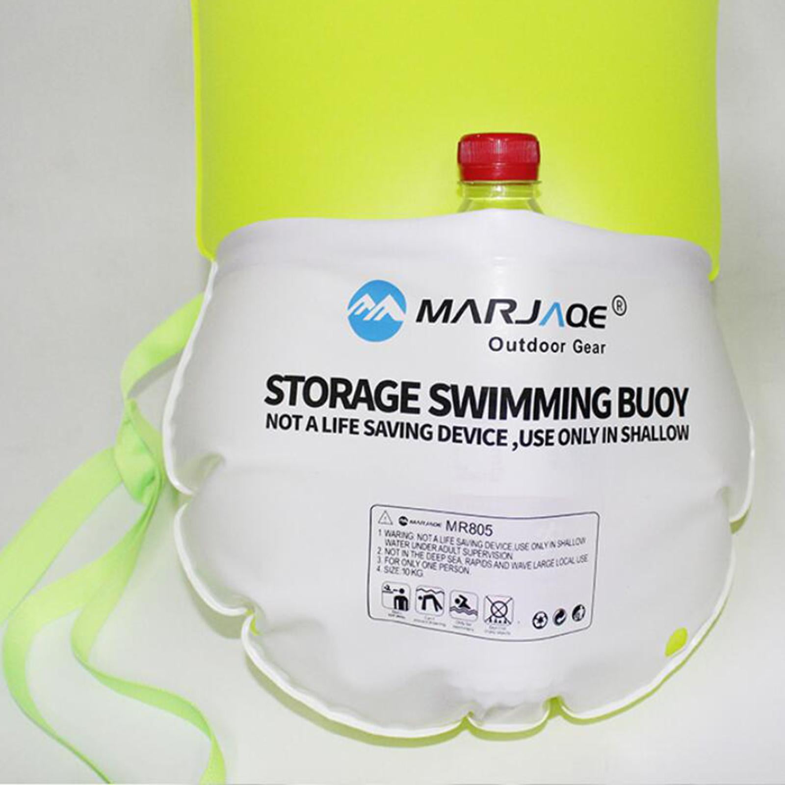 DimyFew 20L Waterproof Swim Bouy with Storage Space Inflatable Dry Bag Bright Color Swim Yellow