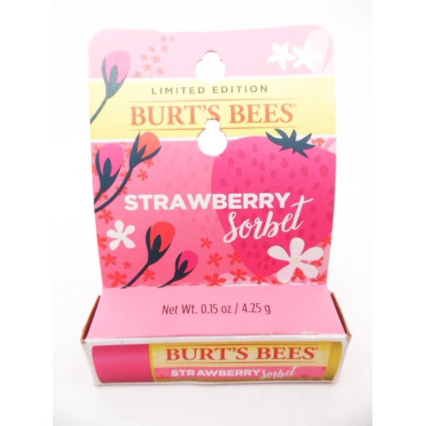 Burt's Bees Limited Edition Lip Balm Strawberry Sorbet 0.15 oz