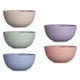 thumbnail image 2 of 5 Pcs Wheat Straw Rice Bowls Soup Bowls Instant Noodle Bowls (Assorted Color), 2 of 4
