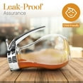 thumbnail image 2 of eHomeA2Z Syrup Dispenser Honey Pot Glass Jar Commercial Quality With Metal Top Update Box Gift For Mom, 2 of 5