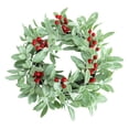 thumbnail image 5 of Gumesh Artificial Christmas Wreath for Front Door - 10 Inch Winter Wreaths with Red Berries Faux Greenery for Wall Window Porch Farmhouse Home Holiday Indoor Outdoor Decor, 5 of 5