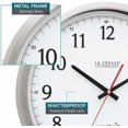thumbnail image 2 of 404-1235UA-PL UltrAtomic 14 inch Stainless Steel Wall Clock, Shatterproof Lens, Silver, 2 of 4
