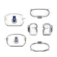 thumbnail image 4 of Funda protectora transparente Secure Lock a prueba de golpes para Sony WF-1000XM5 (2023) (Marfil), 4 of 4