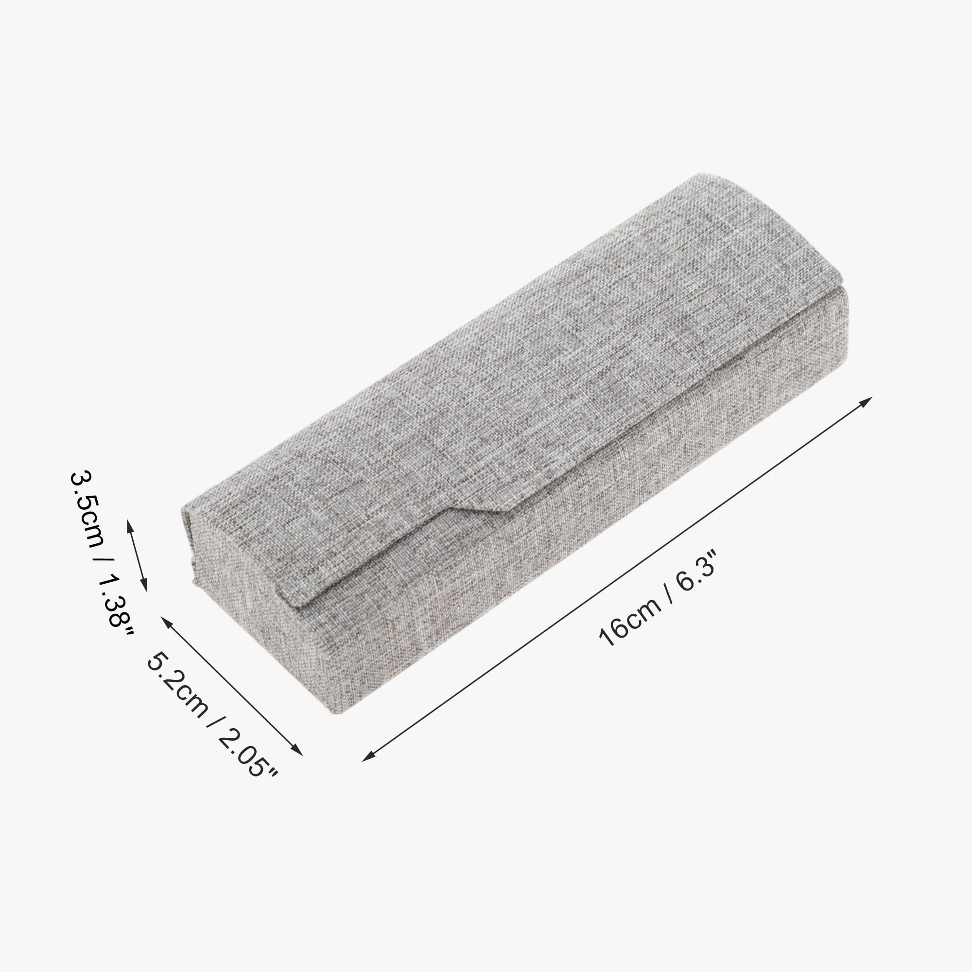 Unique Bargains Faux Linen Portable Eyeglasses Storage For Daily Use Gray