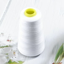 FOLOYORI 1Pcs 3000 Yards Sewing Thread Spools Cone Dacron Material White for General Stitching and Drapery