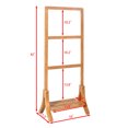 thumbnail image 2 of Costway Bamboo Towel Rack Stand Hanger Free Standing w/ Bottom Shelf Storage, 2 of 9
