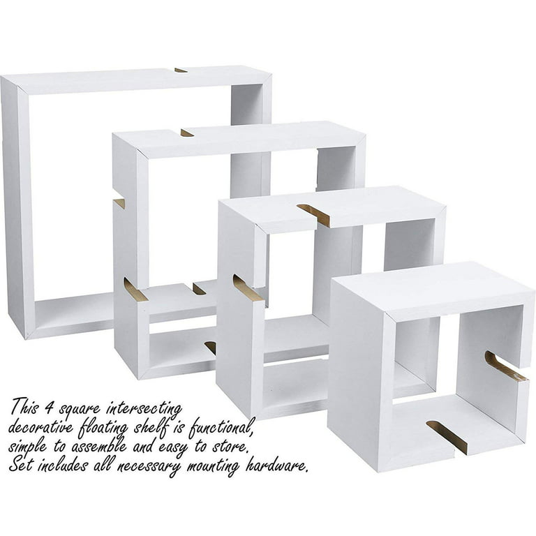 Cali Wall Floating Cube Box Shelf/Shelves Set of 3 Walls Storage Shelving  Unit