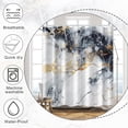 thumbnail image 5 of Baocicoo Gold Black White Marble Shower Curtain Modern Abstract Shower Curtain for Bathroom Lush Texture Bathtub Bathroom Decorations Durable Fabric Waterproof Shower Curtain with Hooks 72x84 Inches, 5 of 6
