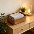 thumbnail image 5 of Woven Storage Basket for Desktop and Home Organization | Handwoven Wicker Storage Bin for Clutter Management and Decor, 5 of 5