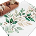 thumbnail image 2 of Spring Branch Washable Living Room Rugs 6'x9', Green Leaf Gradient Berry Plant Watercolor Low Pile Throw Large Area Rug Non-Slip Sturdy Edge Binding Carpet for Dining Room Kitchen Office, 2 of 9