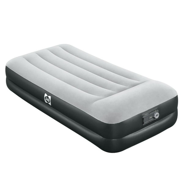 Sealy Tritech colchón de aire inflable de 16 pulgadas con bomba incorporada, bolsa de almacenamiento y parche de reparación para uso interior y exterior, doble