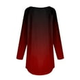 thumbnail image 5 of ATOYSOY Womens Blouses Dressy Trendy Long Sleeve Loose Blouse Round Neck Pullover Floral Tunics Tops Crew Neck Sweatshirts Red XXL, 5 of 5