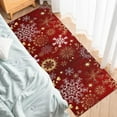 thumbnail image 4 of Kitchen Rugs and Mats Set of 1 Christmas Golden Snowflake Red Kitchen Sink Mat,Non-Slip Area Runner Rug,Washable Floor Mat for Home Dining Room Office 18"x47", 4 of 6