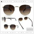 thumbnail image 2 of Classic Round Windsor Dandy Metal Rim Fashion Sunglasses Gold - Brown, 2 of 8