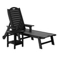 thumbnail image 3 of WestinTrends Aruba 2-Piece Outdoor Patio Chaise Lounge Chair with Wheels & Cup Holder with Patio Side Table, Black, 3 of 16