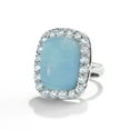 thumbnail image 4 of Ross-Simons Milky Aquamarine and 2.60 ct. t.w. Blue Topaz Ring in Sterling Silver, Women's, Adult, 4 of 6